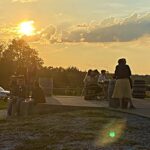 Sun setting at Raise a Glass to Reading event