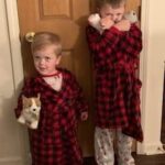 two children in pajamas