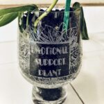 laser etched glass planter