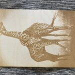 laser engraving of giraffes