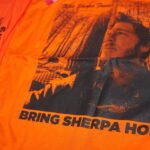 Kris Fowler t shirt that reads Bring Sherpa Home