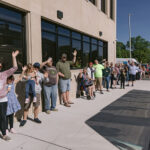 the line to get into Xenia's grand reopening event