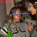 teens enjoying silent disco