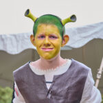 Teen dressed as Shrek