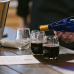 wine being poured into glass