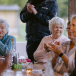 women clapping