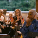 woman clapping