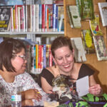 two patrons working together