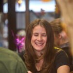 patron smiling